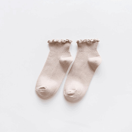 Cotton Socks Female Socks Shallow Mouth To Help Low- Institute Of Wind Lace Wood Ear Lovely Lady Socks